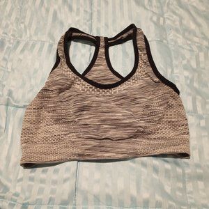 Sports Bra - Hethered Gray with Black Seams